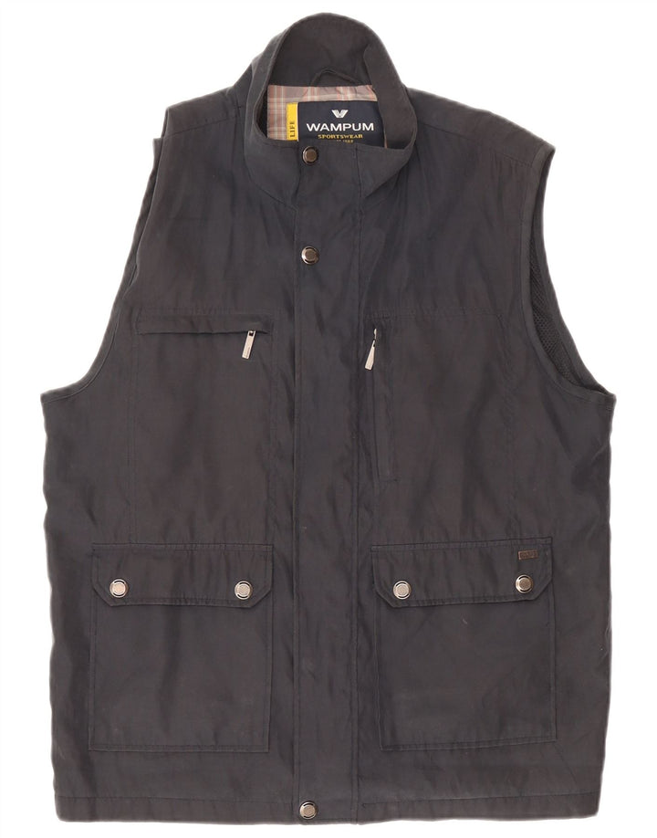 Wampum Gilet utilitaire pour homme UK 42 XL Noir Polyester