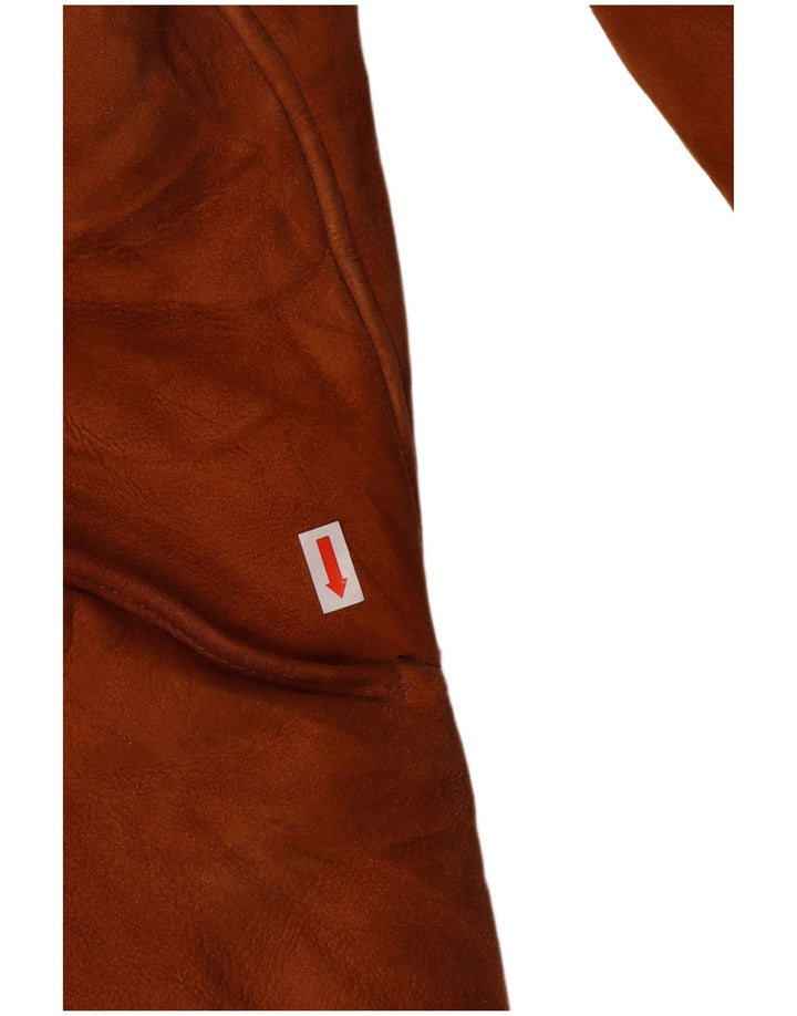 Manteau en peau de mouton femme vintage IT 44 Beige moyen Shearling classique