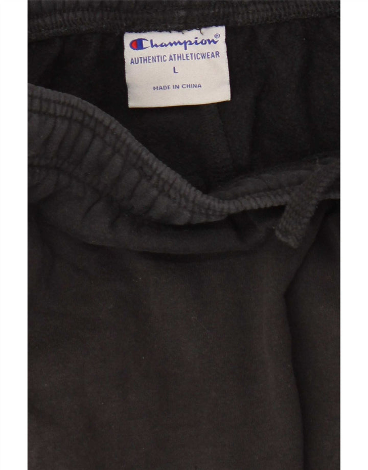 Champion Pantalon de Survêtement Graphique Homme Large Noir Coton