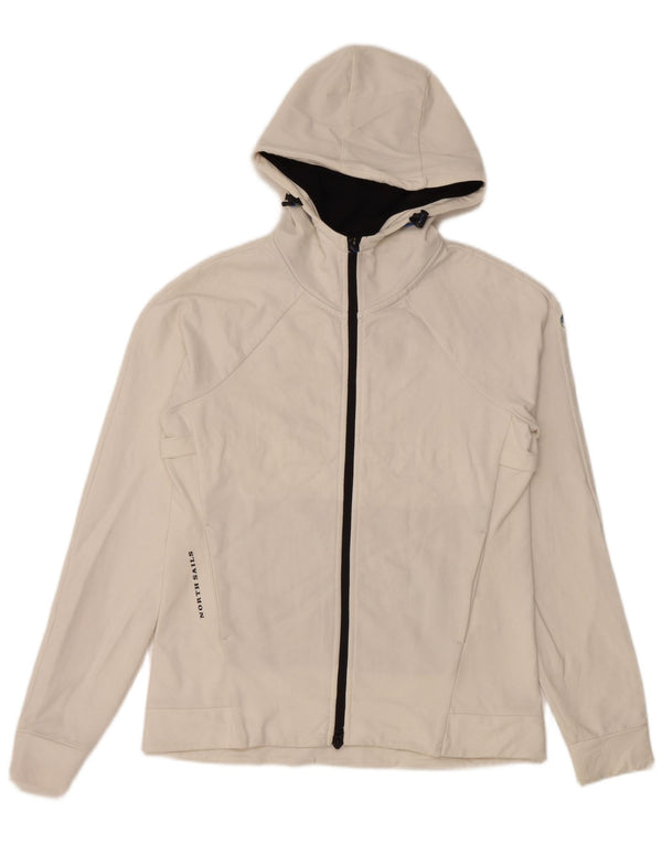 NORTH SAILS Pull à capuche zippé pour homme 2XS en coton blanc