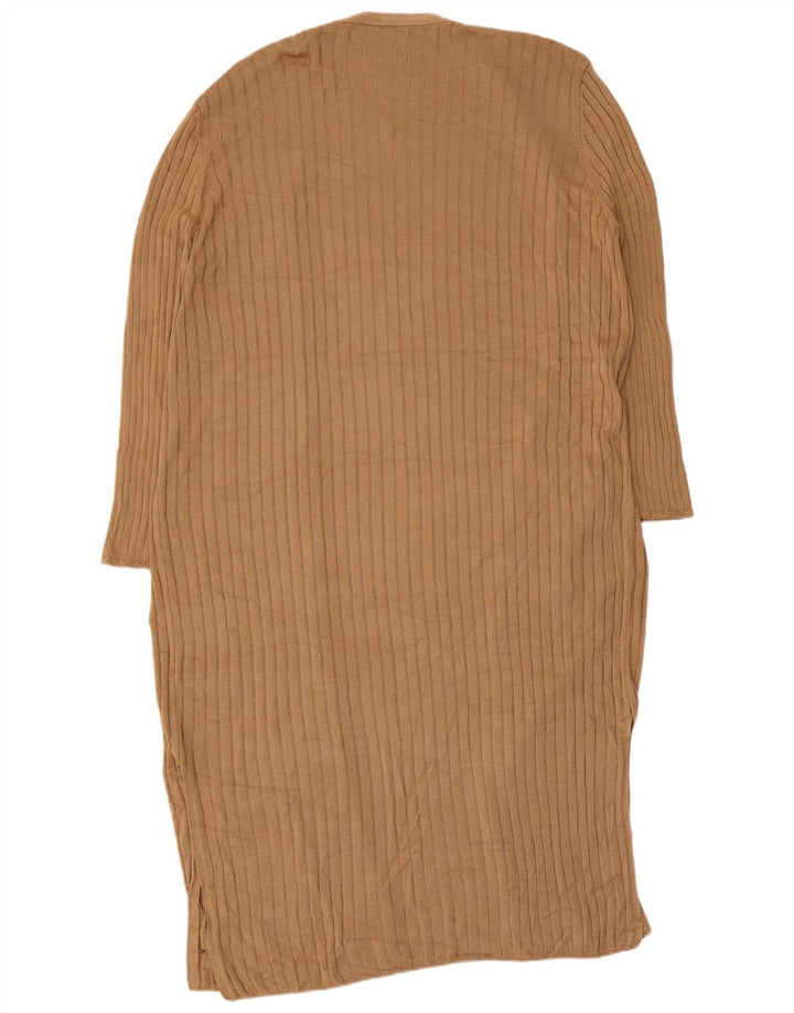 Marks & Spencer Pull cardigan long pour femme UK 16 Large Marron