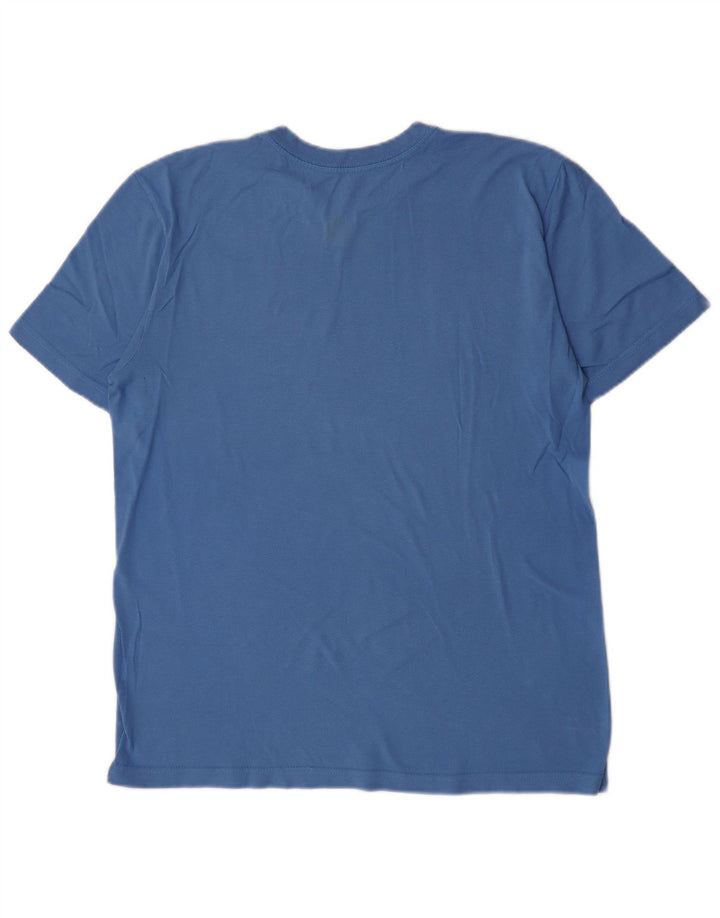 Nike T-shirt graphique coupe standard pour homme en coton bleu moyen