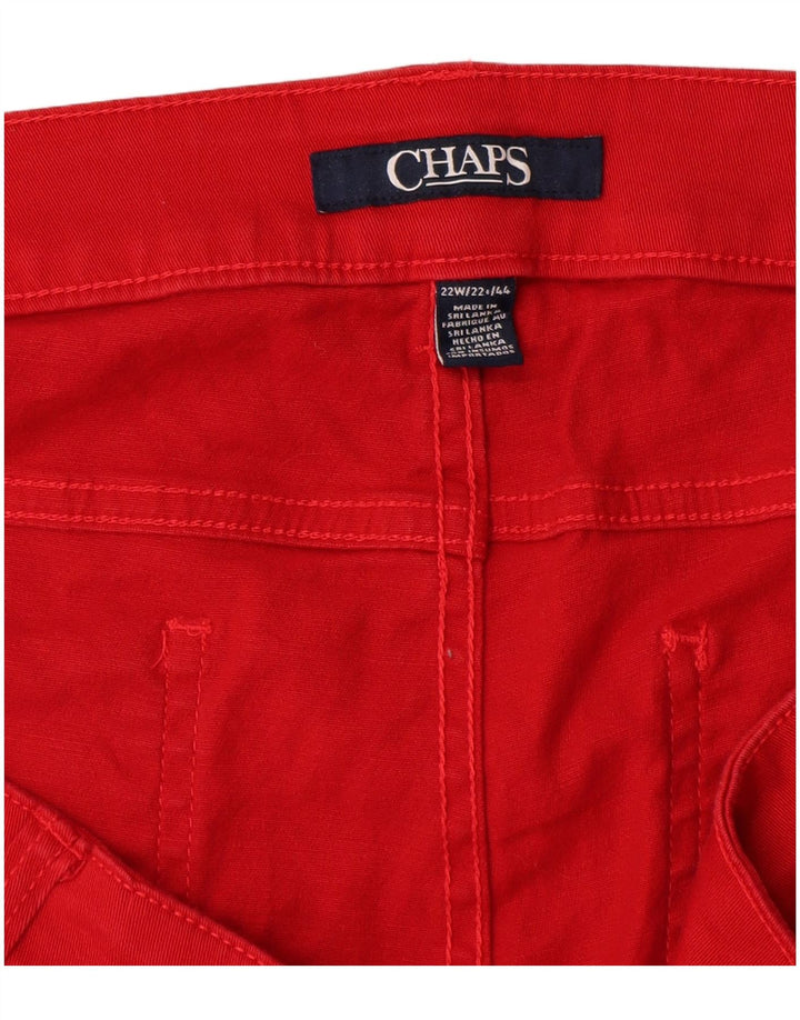 CHAPS Bermuda décontracté pour femme US 22 3XL W44 Rouge Coton