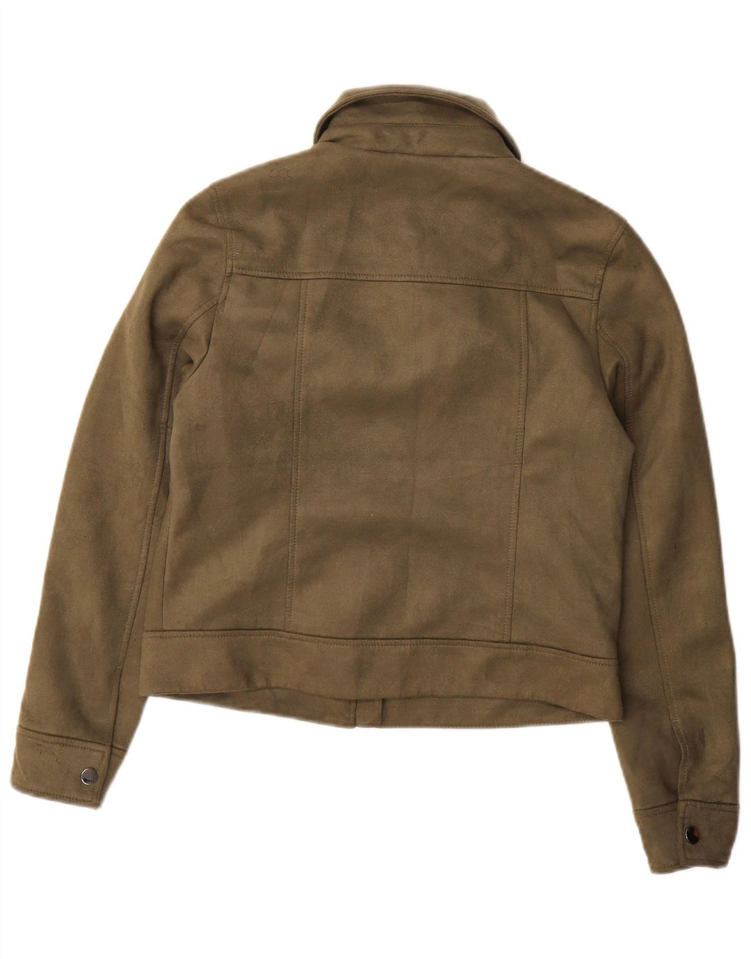 Marks & Spencer Veste Bomber Femme UK 10 Petit Kaki Polyester