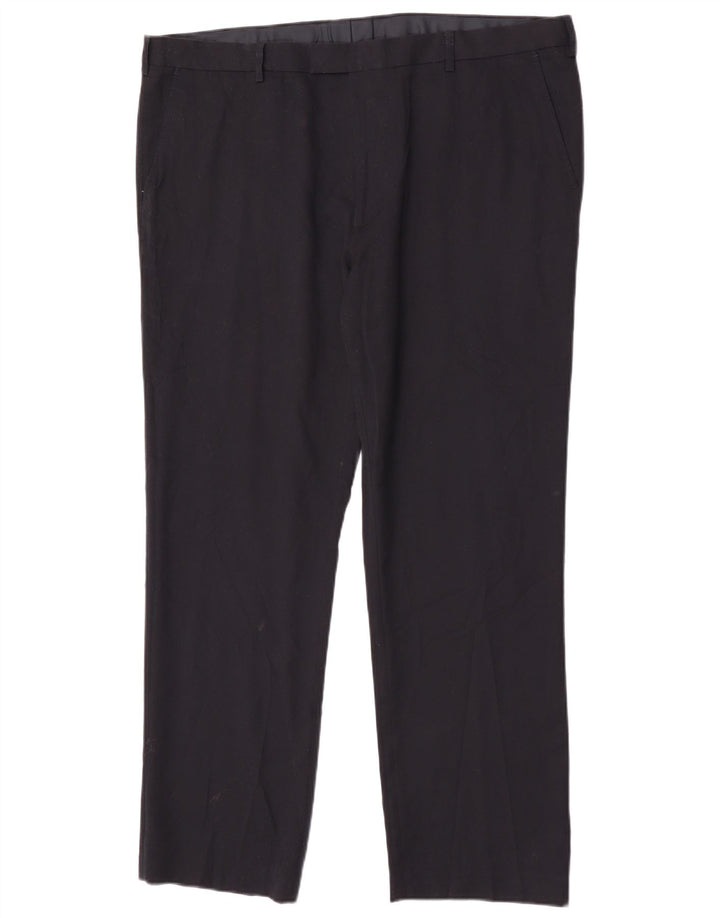 Marks & Spencer Pantalon de costume coupe classique pour homme W42 L31 Bleu marine Polyester