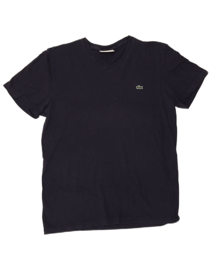 Lacoste T-Shirt Regular Fit Homme Bleu Marine Moyen Coton