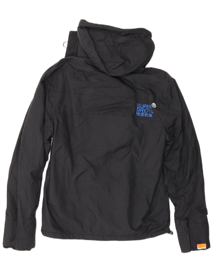 SUPERDRY Veste coupe-vent à capuche Windcheater pour femme UK 14 Medium Noir