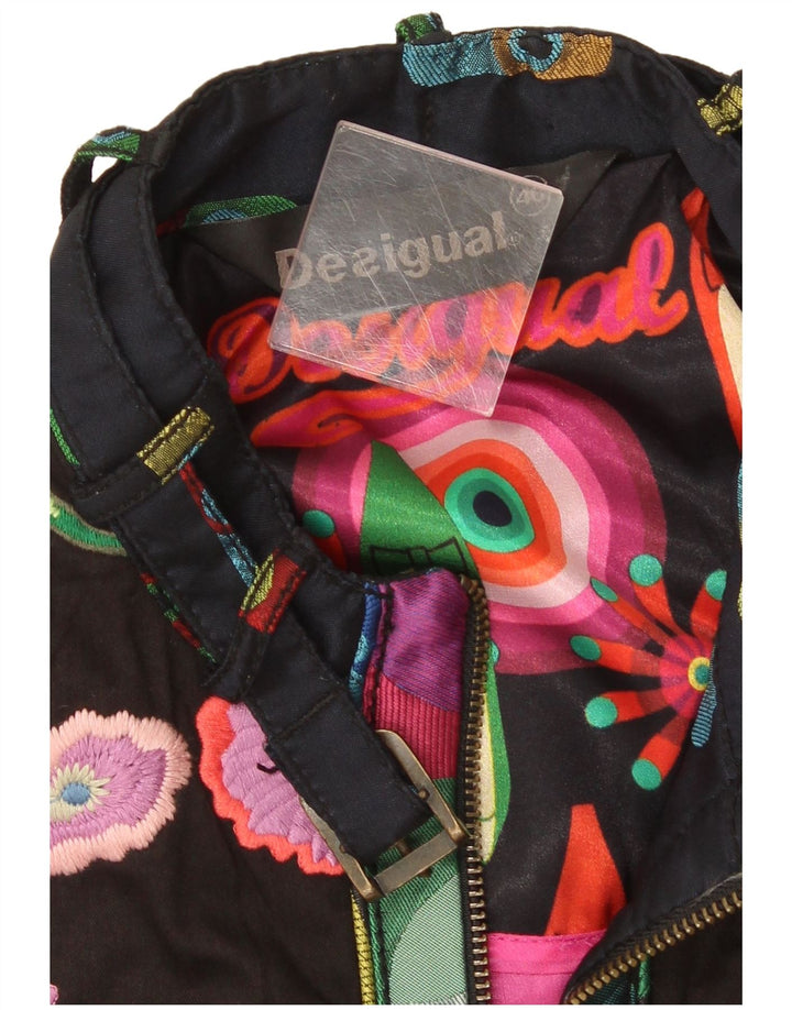 Desigual Veste bomber courte à motif abstrait pour femme EU 46 XL Multicolore
