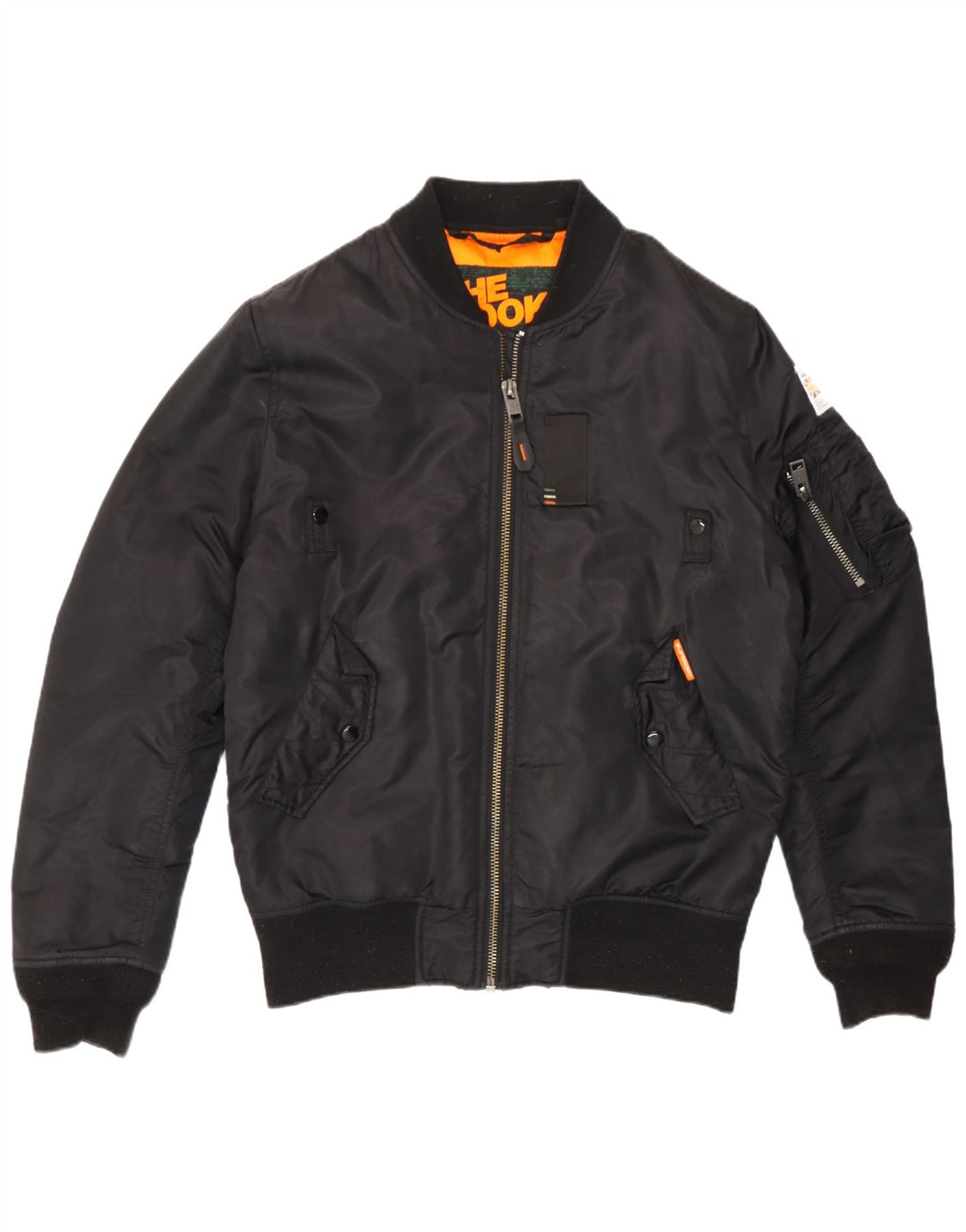 Superdry Hommes The Rookie Bomber Jacket UK 40 Large Noir