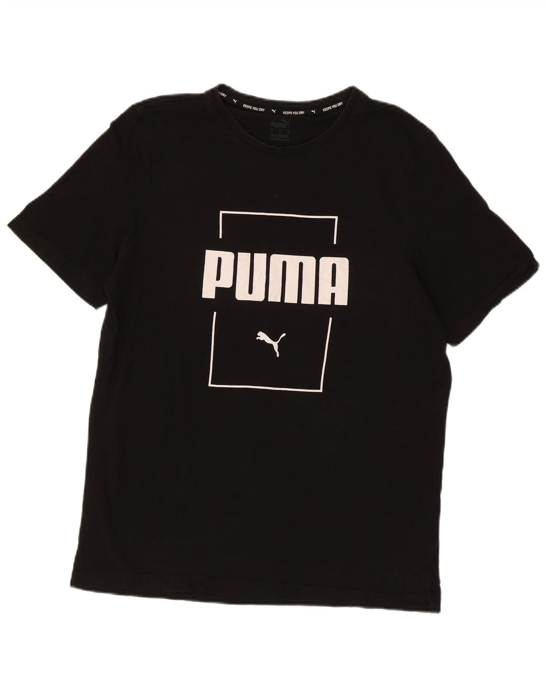 Puma T-shirt graphique pour hommes, grand, noir, coton