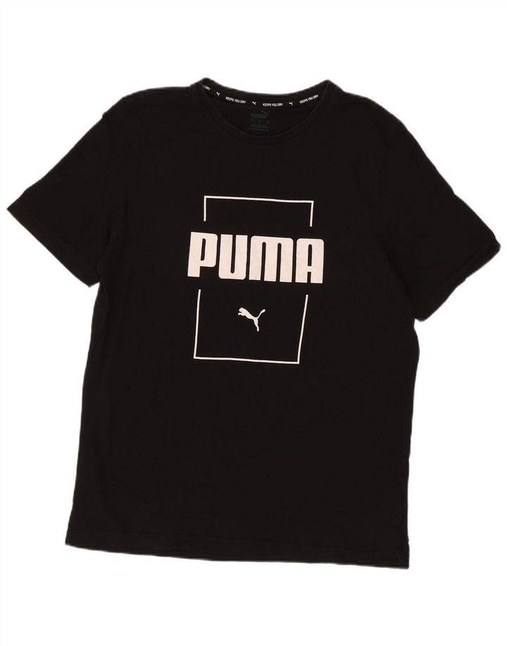 Puma T-shirt graphique pour hommes, grand, noir, coton