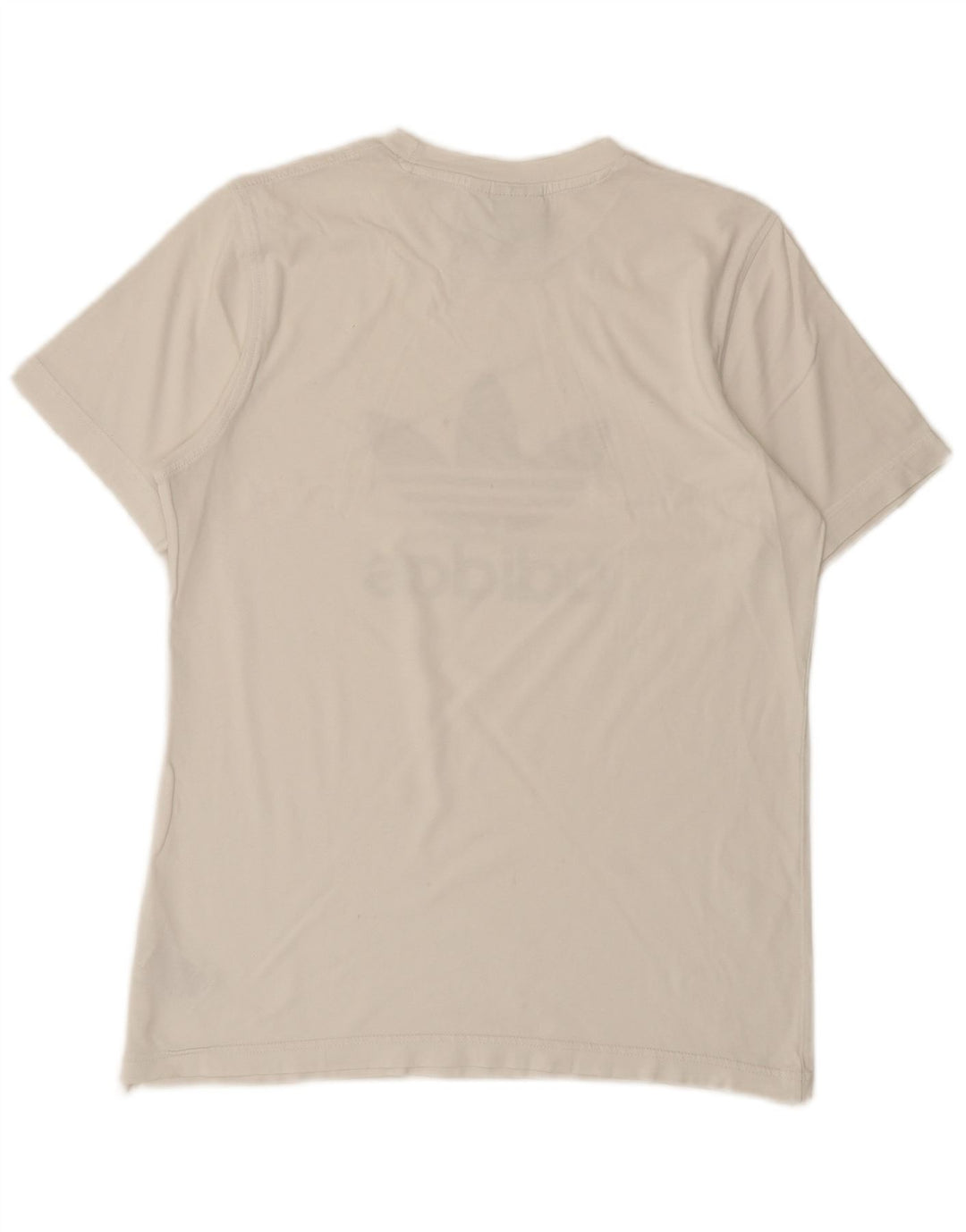 ADIDAS Mens Graphic T-Shirt Top Small White Cotton