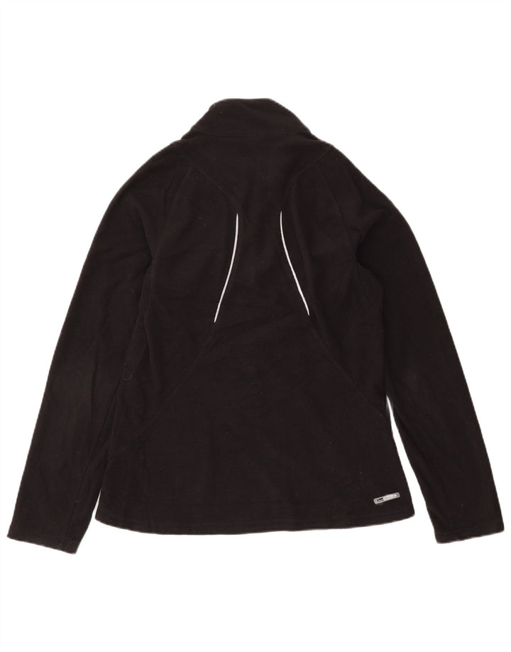 Puma Pull polaire à col zippé pour femme UK 12 Medium Noir Polyester