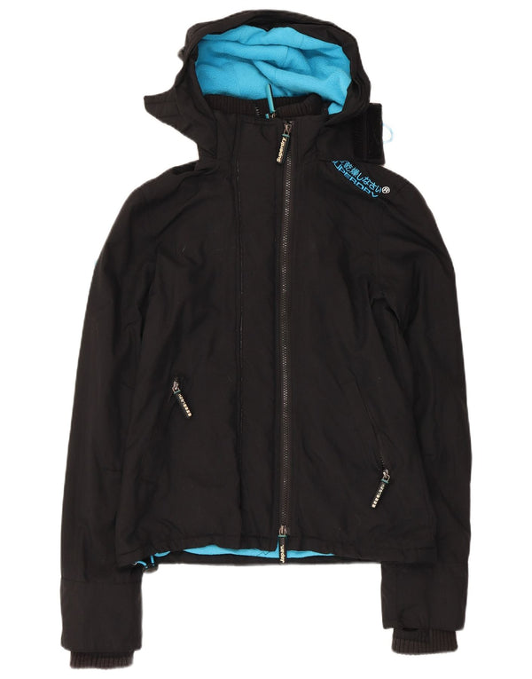 Superdry Veste coupe-vent à capuche Windcheater Graphic pour homme UK 6 XS Noir