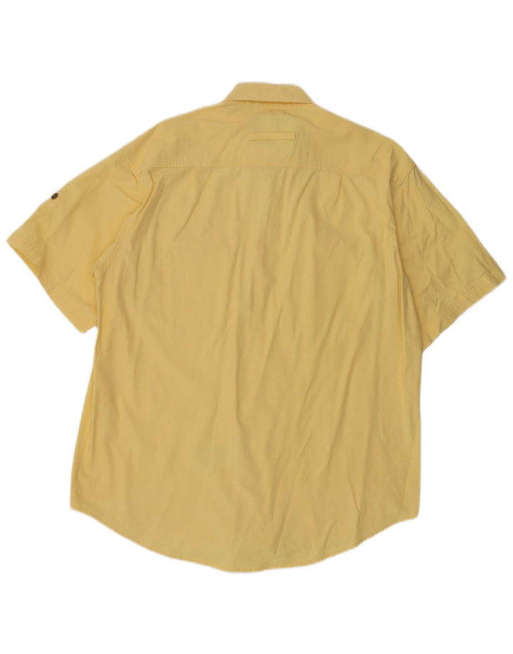 CAMEL ACTIVE Chemise à Manches Courtes Homme Jaune Moyen Coton