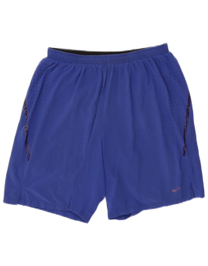 Short de sport Nike Dri Fit Homme Bleu Moyen Polyester