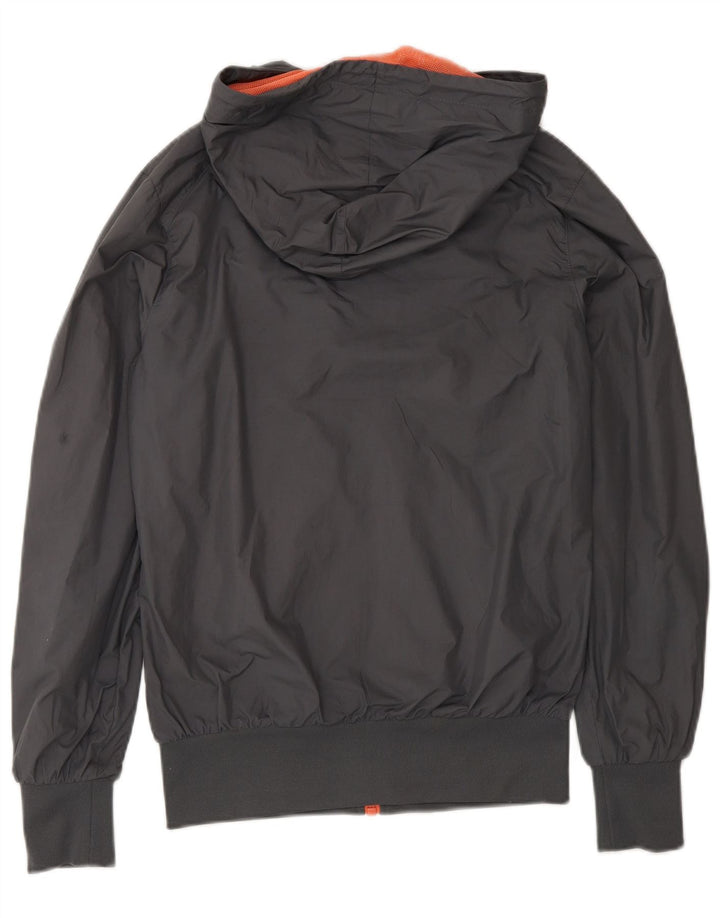Veste de pluie à capuche Nike pour femme UK 10 Small Gris Polyester Sports