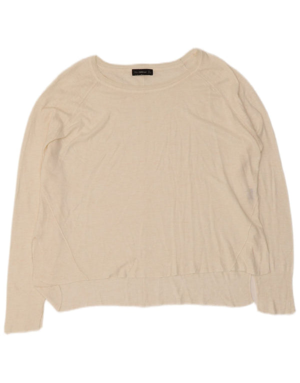 Zara Pull col bateau pour femme UK 16 Large Beige