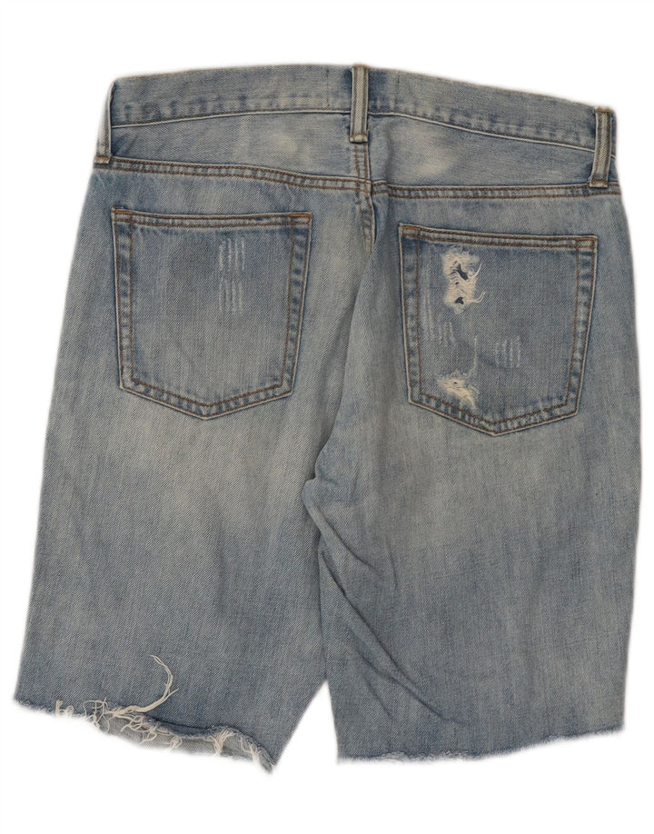 GAP Short en jean slim effet vieilli W31 en coton bleu moyen pour homme