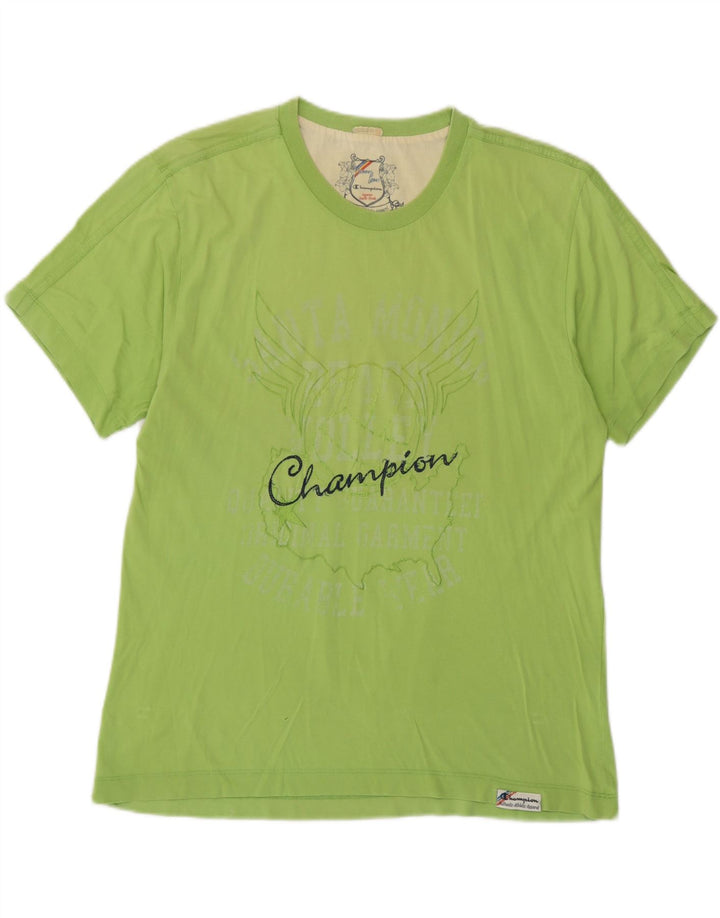 Champion T-Shirt Graphique Homme Vert Moyen