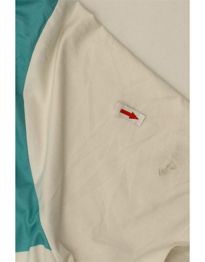 Nike Polo Dri Fit XL pour homme en polyester color block blanc