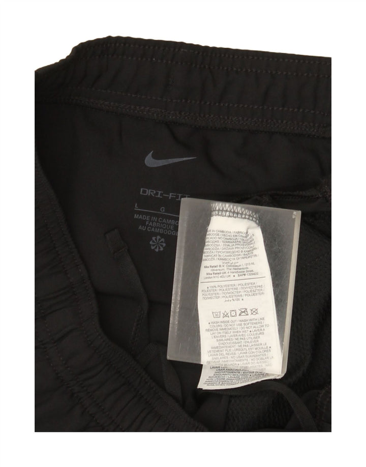 Pantalon de survêtement Nike Dri Fit pour femme UK 16 Large Noir Polyester
