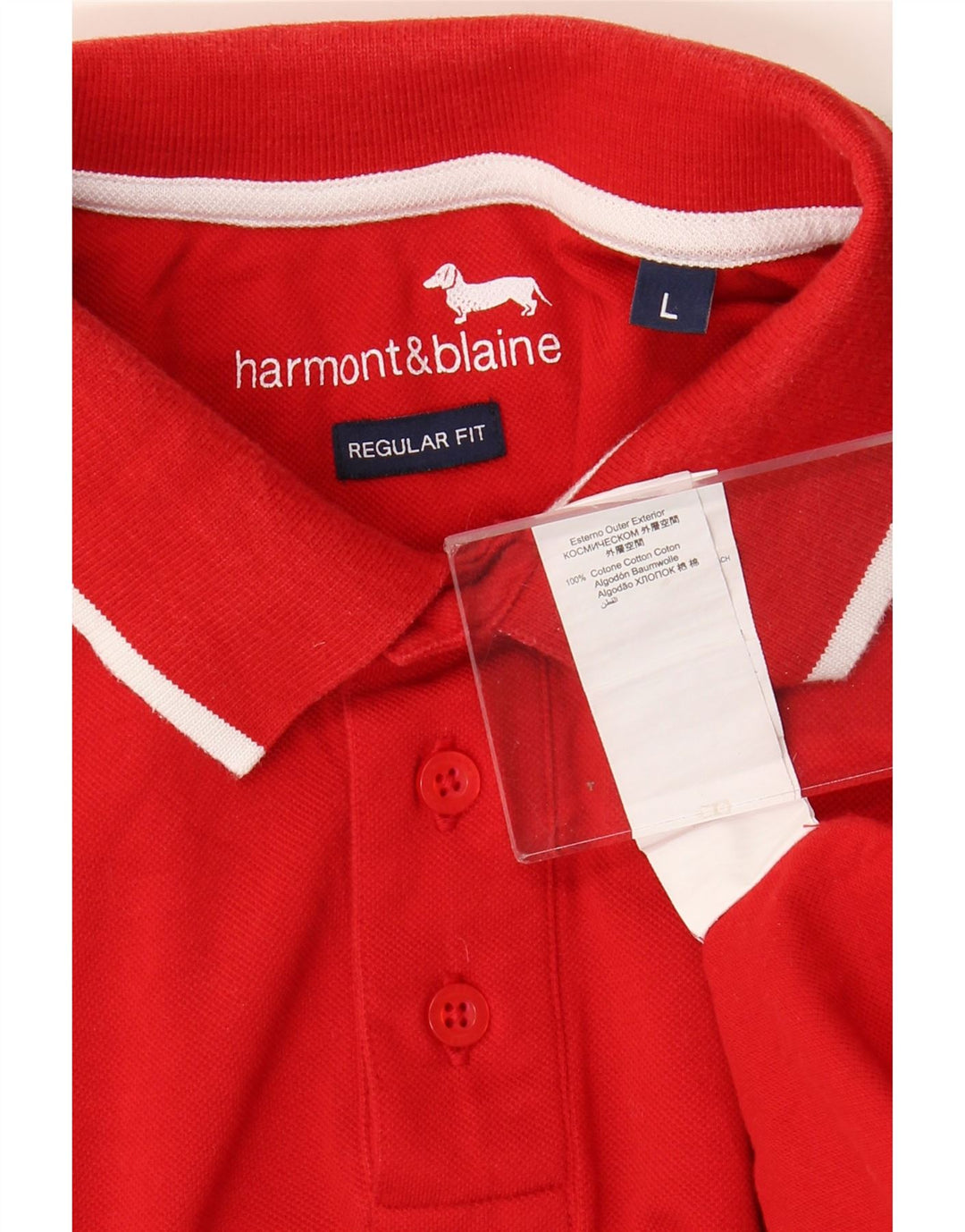 HARMONT & BLAINE Polo Homme Coupe Regular Grand Coton Rouge