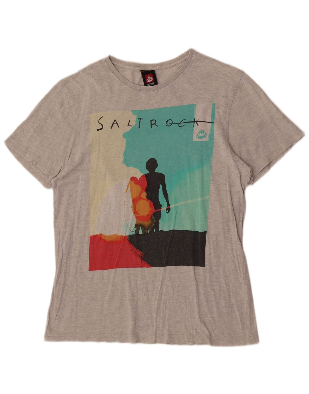 Saltrock T-Shirt Graphique Homme Gris Moyen Coton