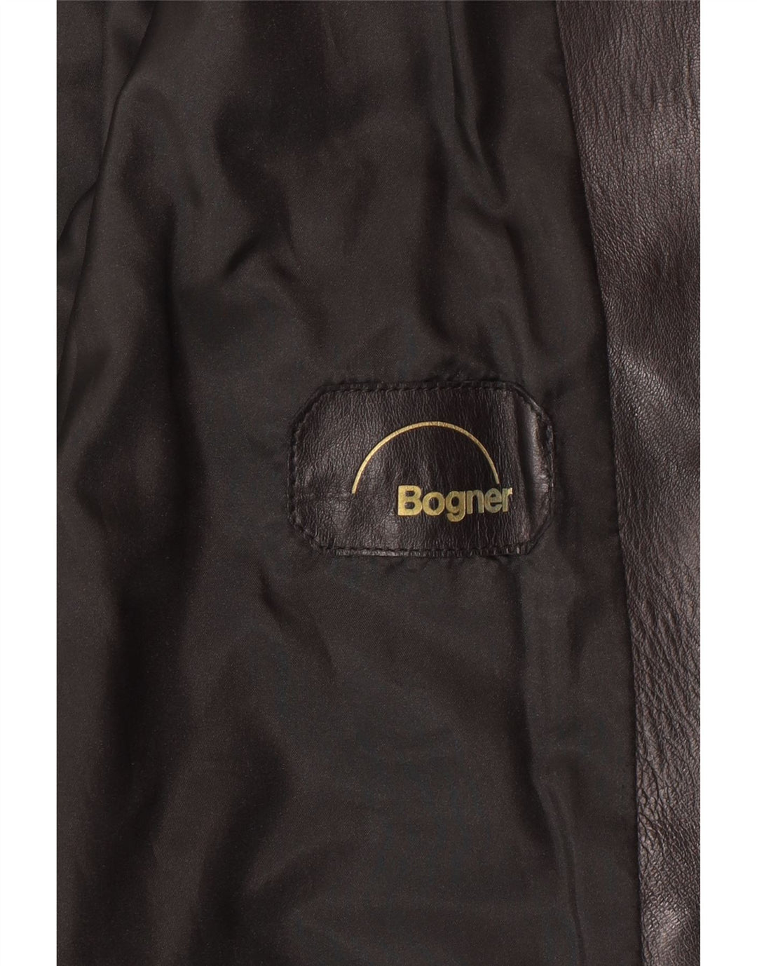 BOGNER Veste en cuir courte pour femme UK 14 Medium Noir