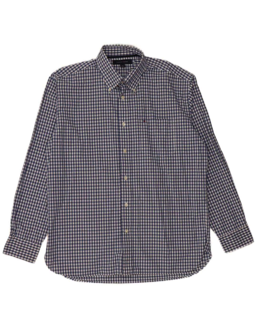 TOMMY HILFIGER Chemise Homme Bleu Moyen Vichy Coton