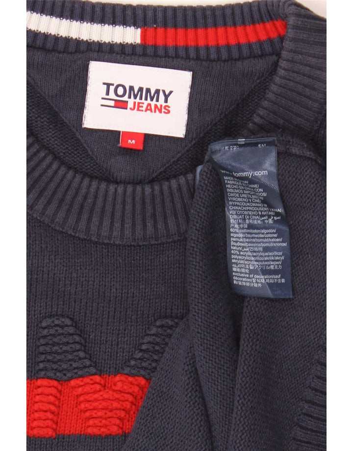 Tommy Hilfiger Pull à col rond pour homme en coton bleu marine moyen