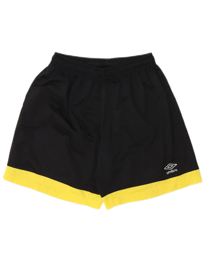 UMBRO Short de Sport Homme Noir Moyen Polyester Colorblock