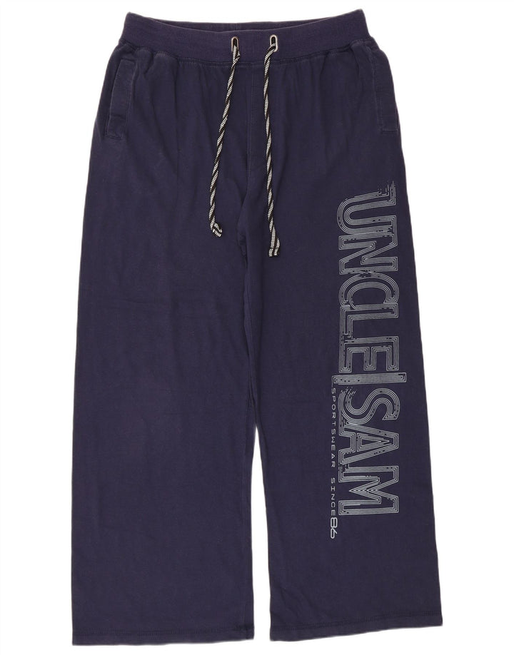 Pantalon de survêtement graphique pour hommes Oncle Sam, grand coton bleu marine