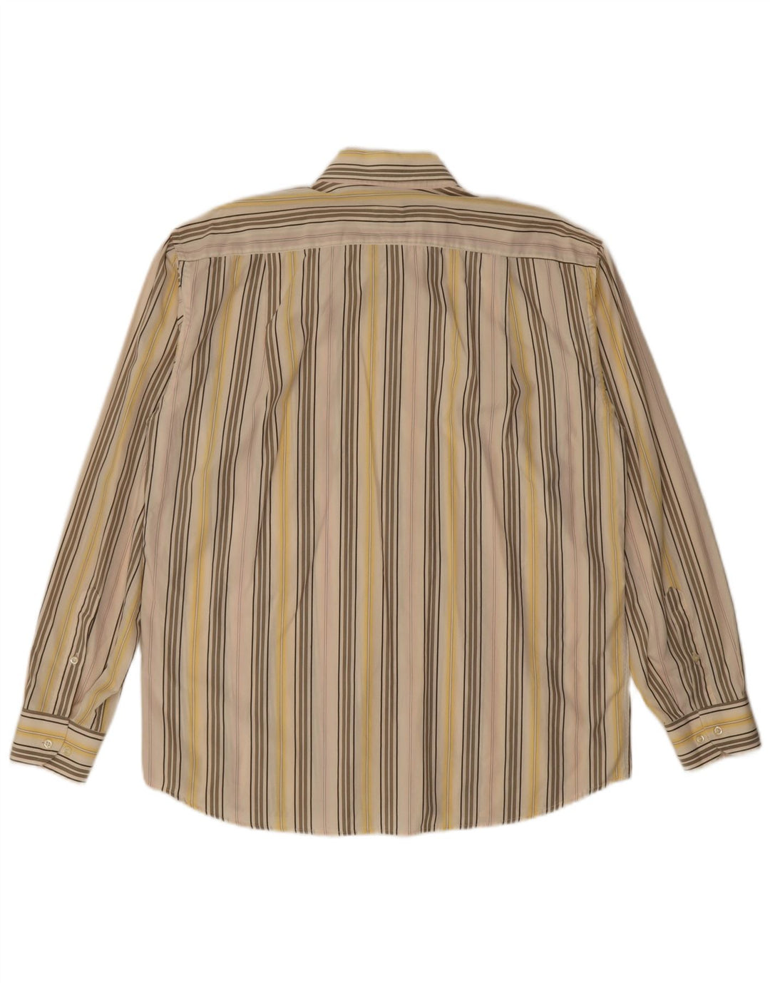 Roccobarocco Chemise Homme Taille 42 16 1/2 Grand Rayé Jaune