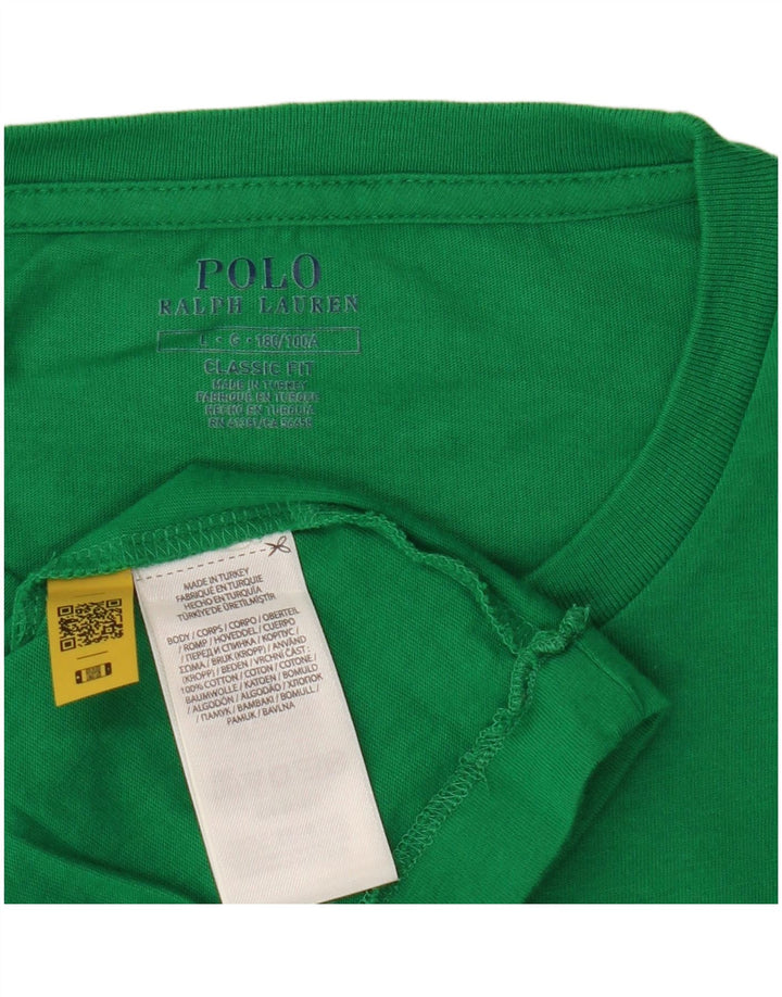 POLO RALPH LAUREN T-shirt coupe classique pour homme en coton vert grand