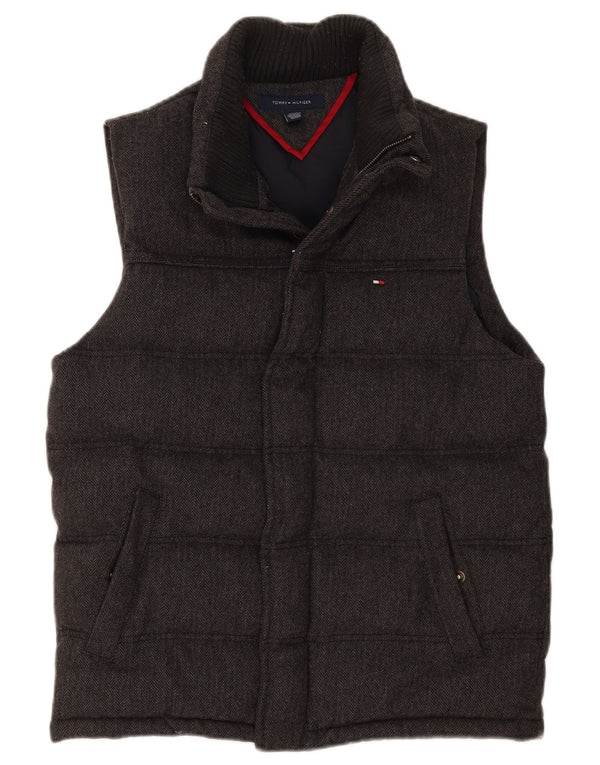 Tommy Hilfiger Gilet rembourré pour homme UK 34 XS Gris Laine à chevrons