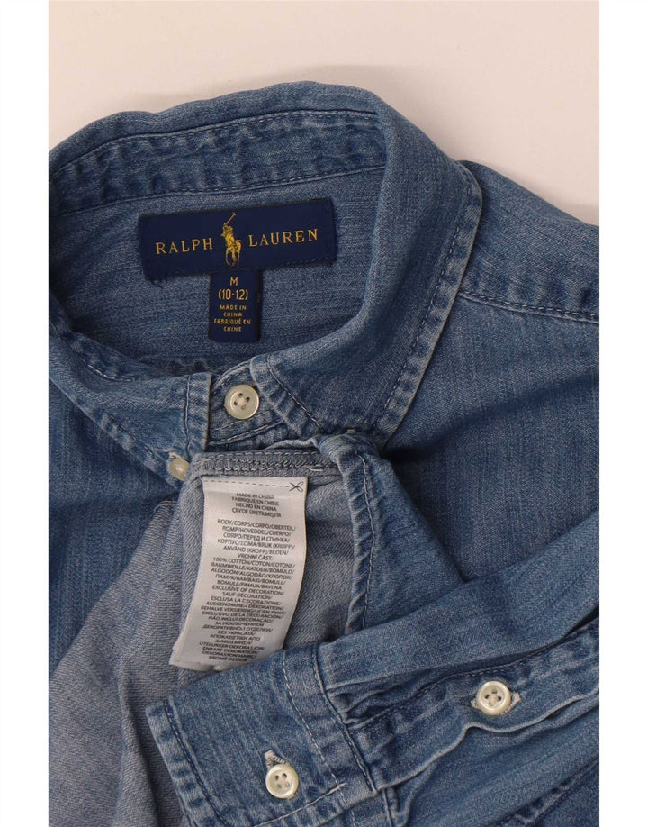 Ralph Lauren Chemise en jean garçon 10-11 ans bleu moyen coton