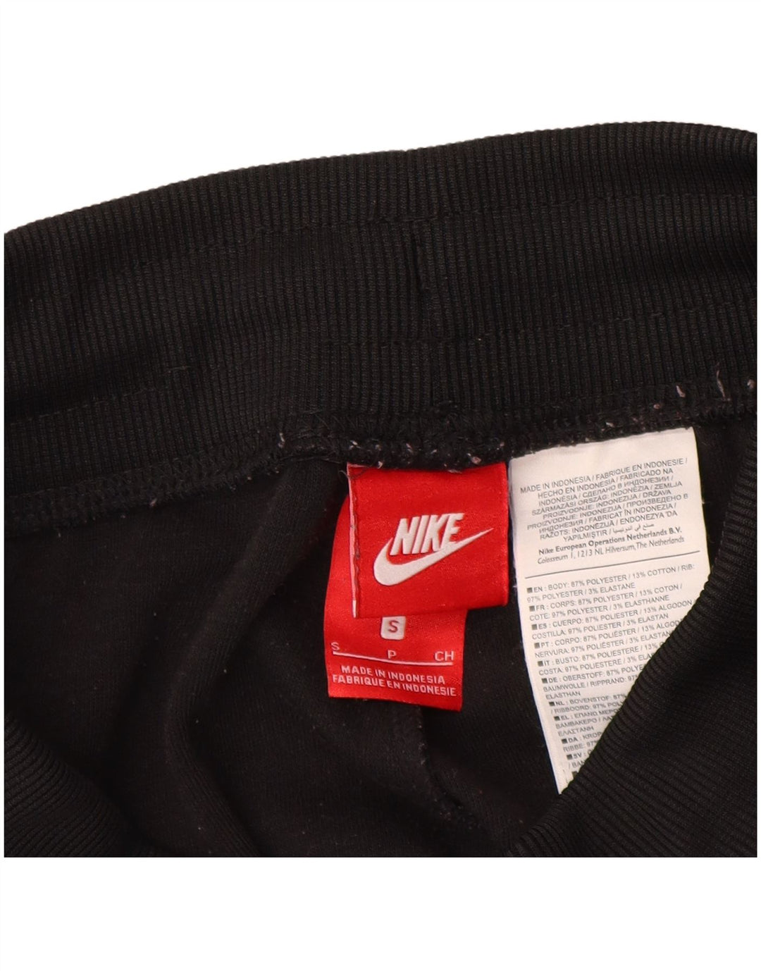 NIKE Pantalon de survêtement pour femme Joggers UK 8 Small Black Colourblock