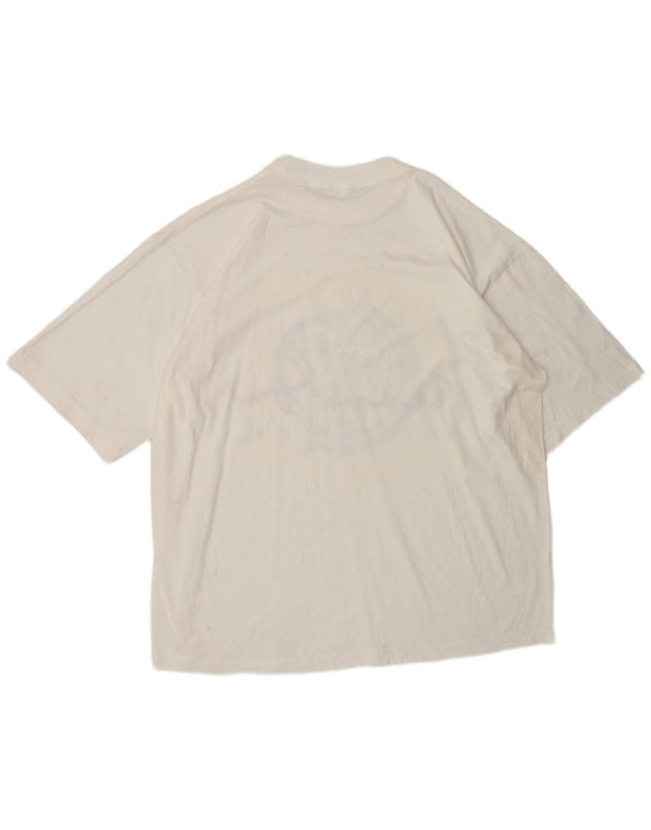 vintage Mens World Tour 94-95 T-Shirt graphique Top XL Coton Blanc