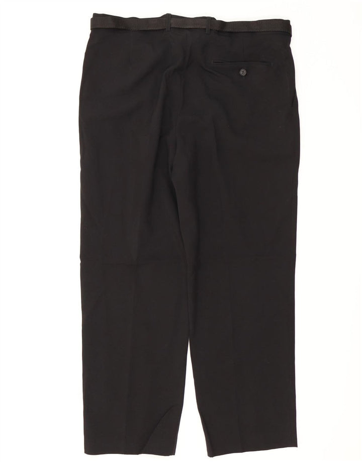 MARKS & SPENCER Pantalon Chino Coupe Regular Homme W36 L29 Noir Polyester