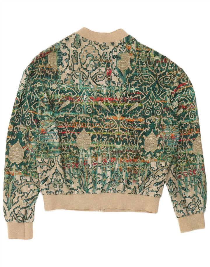 veste bomber femme vintage EU 38 Paisley vert moyen