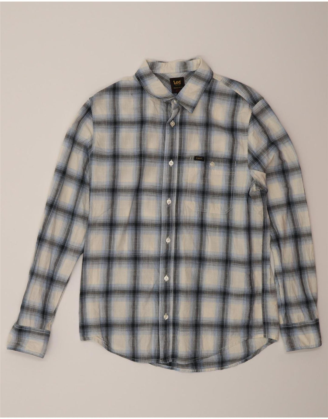 Lee Chemise Regular Fit Homme Bleu Moyen Carreaux Coton