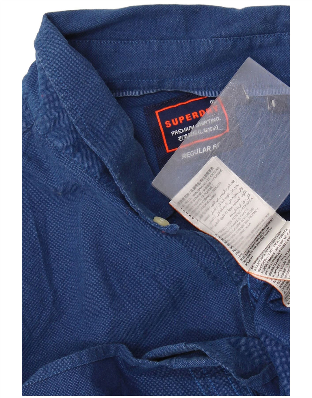 Superdry Chemise à manches courtes Regular Fit pour homme en coton bleu marine Large