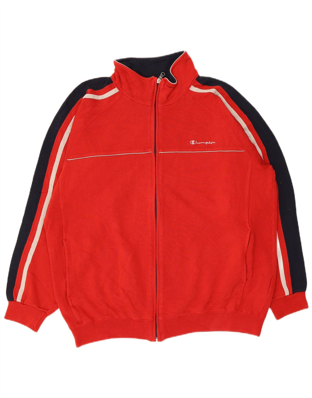 Champion Veste de survêtement pour homme en coton color block Rouge Taille L