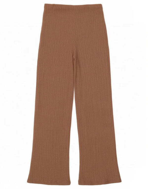 Zara Pantalon décontracté coupe ample pour femme Moyen W28 L32 Beige Lyocell