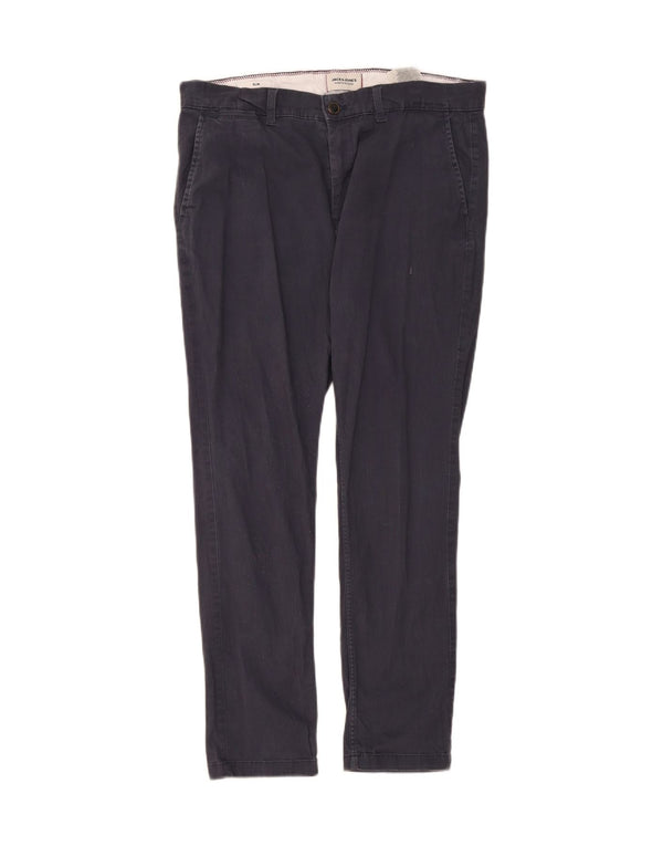 Jack & Jones Pantalon Chino Slim Homme W34 L29 Bleu Marine Coton