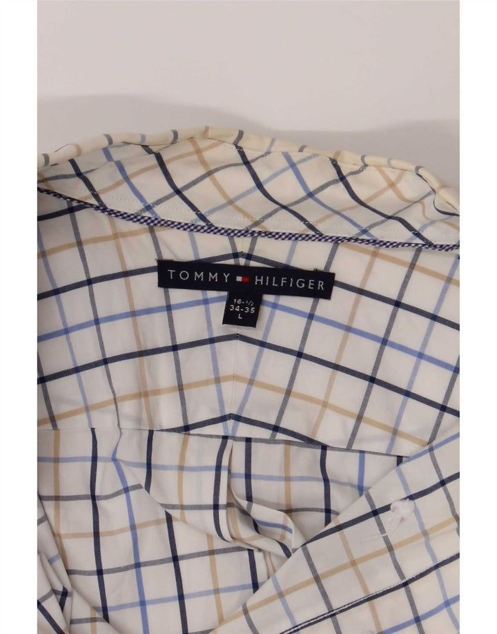 Tommy Hilfiger Chemise Homme Taille 16 1/2 Grand Carreau Multicolore