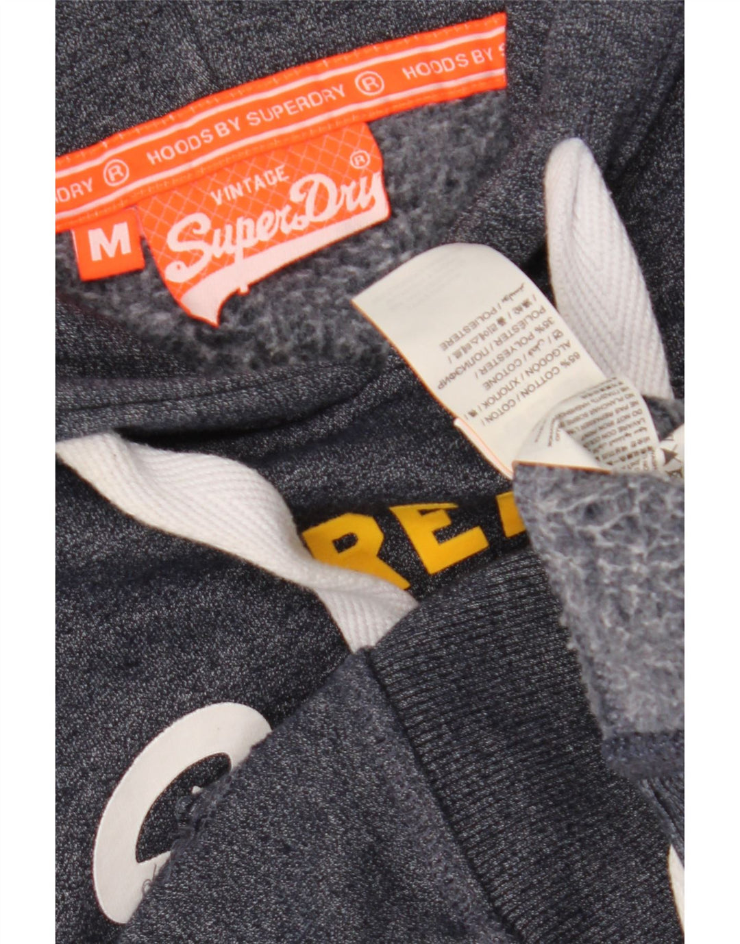 Superdry Pull à Capuche Graphique Homme Bleu Marine Moyen Coton