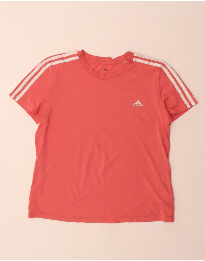 ADIDAS T-Shirt Femme UK 16/18 Grand Rose Coton