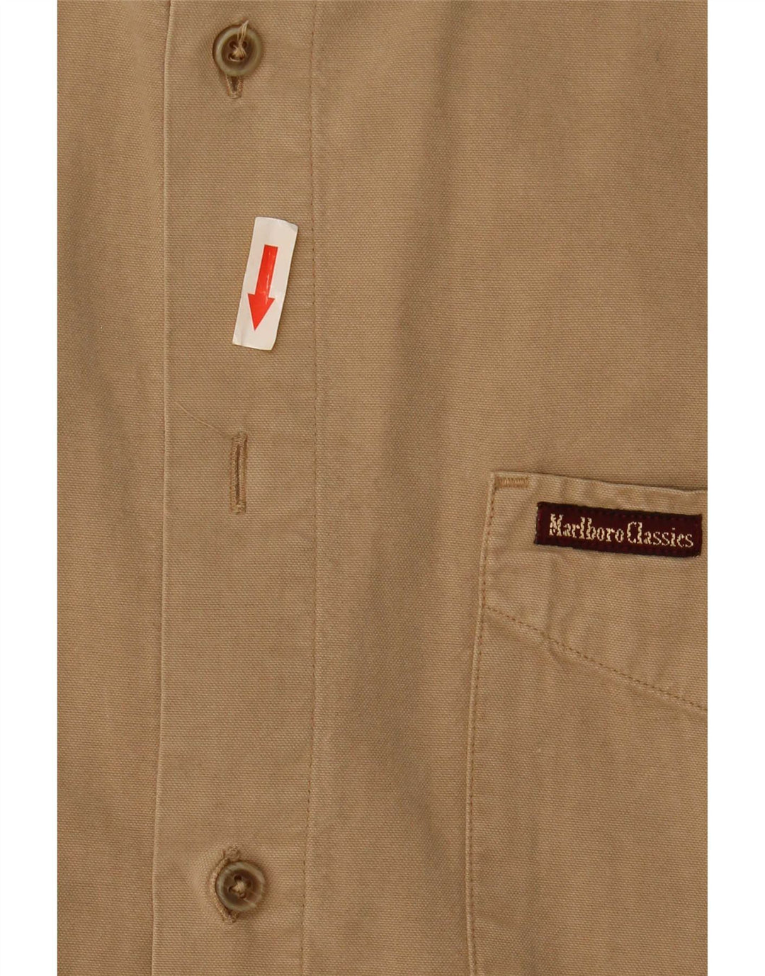 Marlboro Classics Chemise Homme Grand Coton Beige